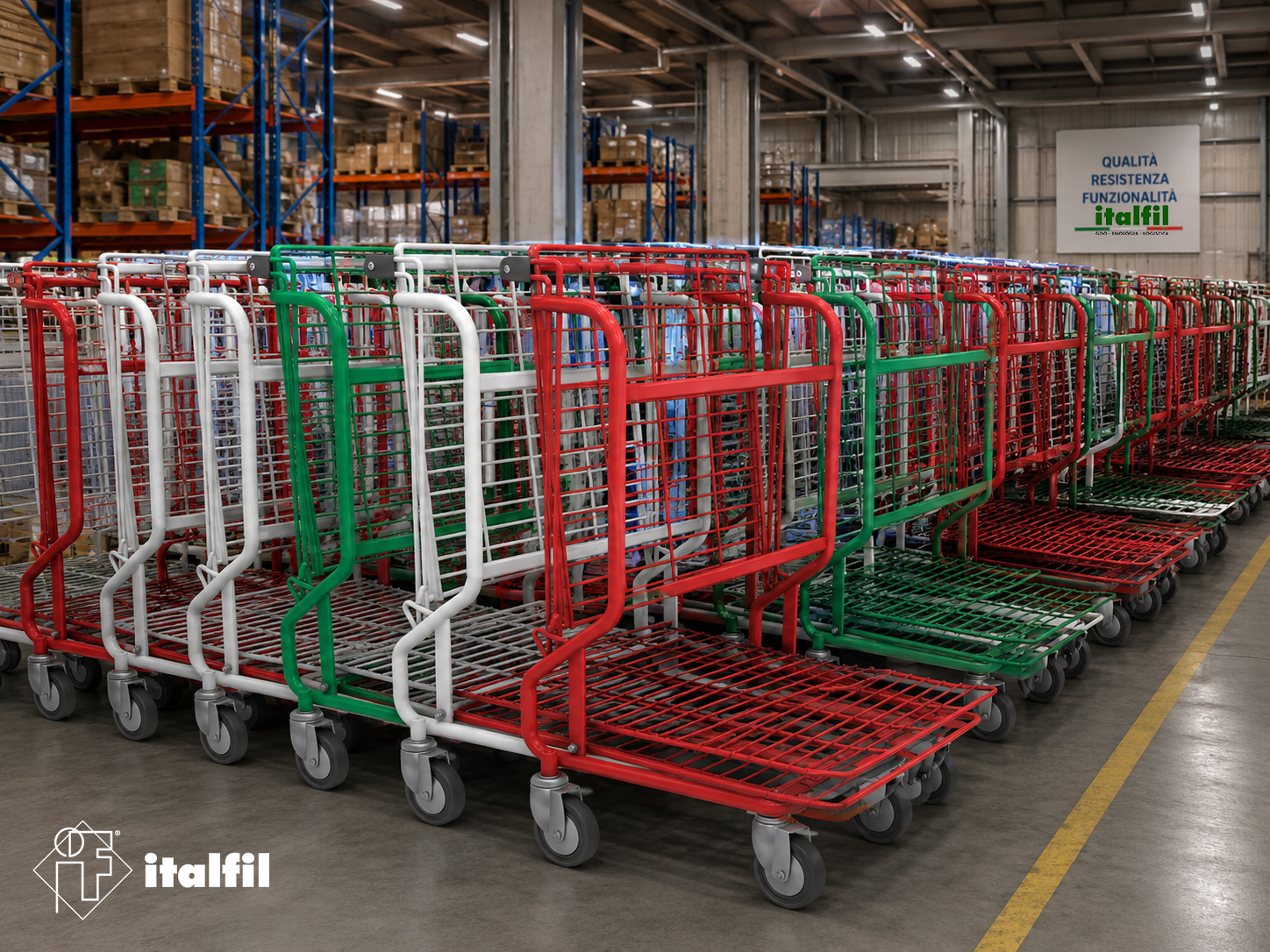 Carrelli in Filo Zincato per il Trasporto Materiale | Italfil